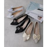 取り外しリボン付き グリッターレース素材 ポインテッドトゥ | DEMETER | 詳細画像2