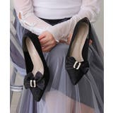 取り外しリボン付き グリッターレース素材 ポインテッドトゥ | DEMETER | 詳細画像4