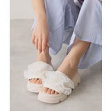 アイボリー | 【25年春夏新作】厚底 プラットフォーム フリルサンダル | DEMETER