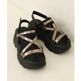 【24年春夏新作】厚底ソール メタリックストラップ バックバンド | DEMETER | 詳細画像4 