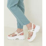 ホワイト | 【24年春夏新作】厚底ソール メタリックストラップ バックバンド | DEMETER