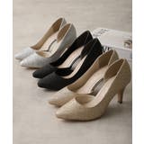 【25年春夏新作】8.0cm ピンヒール グリッター サイドオープン パンプス | DEMETER | 詳細画像2