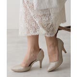 ゴールドグリッター | 【25年春夏新作】8.0cm ピンヒール グリッター サイドオープン パンプス | DEMETER