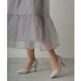 【25年春夏再販】グリッター×レース素材☆パールヒール オケージョンパンプス | DEMETER | 詳細画像18