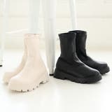 厚底ソール☆インヒール ストレッチ ミドルブーツ | DEMETER | 詳細画像2 