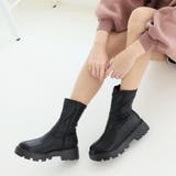 厚底ソール☆インヒール ストレッチ ミドルブーツ | DEMETER | 詳細画像4 