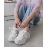【25年春夏新作】厚底 デザインソール 麦穂柄シューレース スニーカー | DEMETER | 詳細画像11