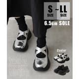 【25年春夏新作】厚底 スニーカーライク クロスゴム リボン パンプス | DEMETER | 詳細画像1