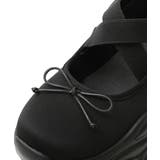 【25年春夏新作】厚底 スニーカーライク クロスゴム リボン パンプス | DEMETER | 詳細画像27