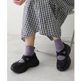 【25年春夏新作】厚底 スニーカーライク クロスゴム リボン パンプス | DEMETER | 詳細画像5