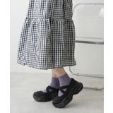 【25年春夏新作】厚底 スニーカーライク クロスゴム リボン パンプス | DEMETER | 詳細画像8