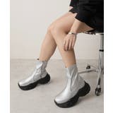 【24年秋冬新作】厚底 ストレッチ スニーカーライク ショートブーツ | DEMETER | 詳細画像12 