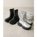 【24年秋冬新作】厚底 ストレッチ スニーカーライク ショートブーツ | DEMETER | 詳細画像2 