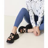 【24年春夏新作】軽量厚底 ボリュームソール 細ストラップ | DEMETER | 詳細画像4 