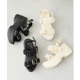 【26年春夏新作】軽量厚底 チュールベルト バックバンド スポーツサンダル | DEMETER | 詳細画像2