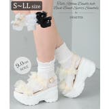 【26年春夏新作】軽量厚底 チュールリボン ダブルベルト | DEMETER | 詳細画像1 