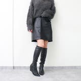 7.5cm☆ポインテッドトゥ ウェッジソール ロングブーツ | DEMETER | 詳細画像10