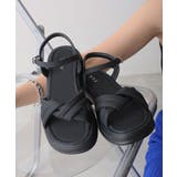 軽量厚底 クロスデザイン アンクルストラップ | DEMETER | 詳細画像4