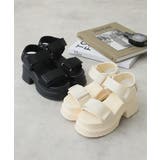 【25年春夏新作】厚底 プラットフォーム ベルクロ サンダル | DEMETER | 詳細画像2