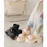 【25年春夏新作】厚底 プラットフォーム ベルクロ サンダル | DEMETER | 詳細画像36