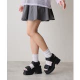 【25年春夏新作】厚底 プラットフォーム ベルクロ サンダル | DEMETER | 詳細画像7