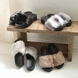 【25年秋冬再販】厚底ソール ボリューム抜群 ファーサンダル | DEMETER | 詳細画像2 