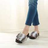 【25年秋冬再販】厚底ソール ボリューム抜群 ファーサンダル | DEMETER | 詳細画像23 