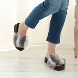 【25年秋冬再販】厚底ソール ボリューム抜群 ファーサンダル | DEMETER | 詳細画像24 