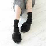 【25年秋冬再販】厚底ソール ボリューム抜群 ファーサンダル | DEMETER | 詳細画像4 