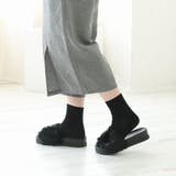 【25年秋冬再販】厚底ソール ボリューム抜群 ファーサンダル | DEMETER | 詳細画像7 