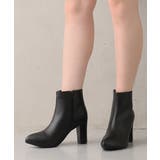 ブラックスムース | 【25年秋冬再販】8.0cm 太ヒール ポインテッドトゥ ショートブーツ | DEMETER