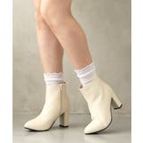 アイボリースムース | 【25年秋冬再販】8.0cm 太ヒール ポインテッドトゥ ショートブーツ | DEMETER