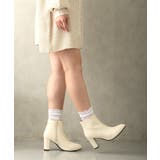 【25年秋冬再販】8.0cm 太ヒール ポインテッドトゥ ショートブーツ | DEMETER | 詳細画像42 