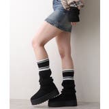 【25年秋冬新作】厚底 リブニットソックス ムートンブーツ | DEMETER | 詳細画像17 