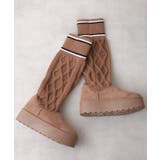 【25年秋冬新作】厚底 リブニットソックス ムートンブーツ | DEMETER | 詳細画像26 