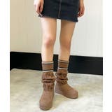 【25年秋冬新作】厚底 リブニットソックス ムートンブーツ | DEMETER | 詳細画像29 