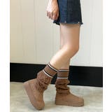 【25年秋冬新作】厚底 リブニットソックス ムートンブーツ | DEMETER | 詳細画像30 