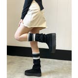 【25年秋冬新作】厚底 リブニットソックス ムートンブーツ | DEMETER | 詳細画像8 