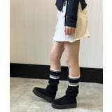 【25年秋冬新作】厚底 リブニットソックス ムートンブーツ | DEMETER | 詳細画像9 