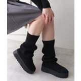 【25年秋冬新作】厚底 ニットソックス ムートンブーツ | DEMETER | 詳細画像4 