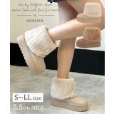 【25年秋冬新作】厚底 ファーカバー ショート丈 ムートンブーツ | DEMETER | 詳細画像1 