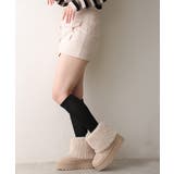 【25年秋冬新作】厚底 ファーカバー ショート丈 ムートンブーツ | DEMETER | 詳細画像13 