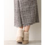 【25年秋冬新作】厚底 ファーカバー ショート丈 ムートンブーツ | DEMETER | 詳細画像19 