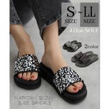 【25年春夏新作】軽量 厚底 スパンコール スライドサンダル | DEMETER | 詳細画像1