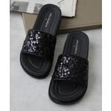 【25年春夏新作】軽量 厚底 スパンコール スライドサンダル | DEMETER | 詳細画像3