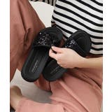 【25年春夏新作】軽量 厚底 スパンコール スライドサンダル | DEMETER | 詳細画像4