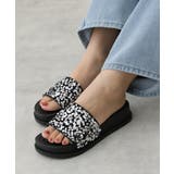 シルバー | 【25年春夏新作】軽量 厚底 スパンコール スライドサンダル | DEMETER