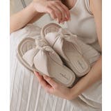 【25年春夏新作】厚底 スクエアトゥ リボンデザイン パテッドサンダル | DEMETER | 詳細画像19