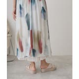 【25年春夏新作】厚底 スクエアトゥ リボンデザイン パテッドサンダル | DEMETER | 詳細画像24