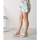 【25年春夏新作】厚底 デザインソール ギャザー調 ミュールサンダル | DEMETER | 詳細画像15 